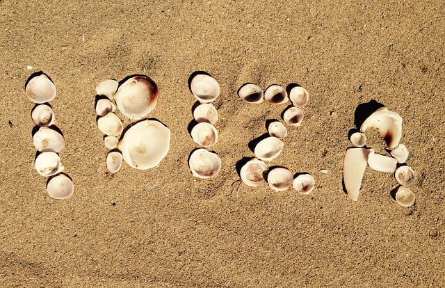 Ibiza shells spelled out Image by photosforyou from Pixabay 