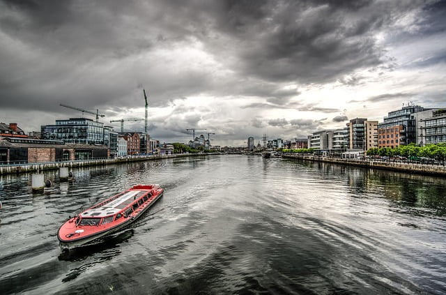 River boat scene in Dublin, Ireland Image by Rudy and Peter Skitterians from Pixabay