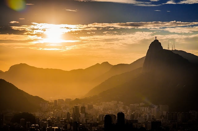Rio De Janeiro, Brazil sunset landscape views by pixabay user Poswiecie