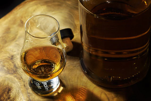 Glass of whiskey in Scotland by pixabay user felix_w