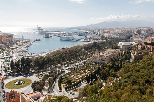 Views of Malaga from a high vantage point in Spain Image by Manfred Zajac from Pixabay 