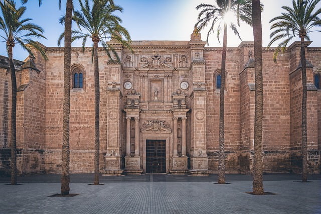 Almeria Cathedral with trees in the front Image by ddzphoto from Pixabay 