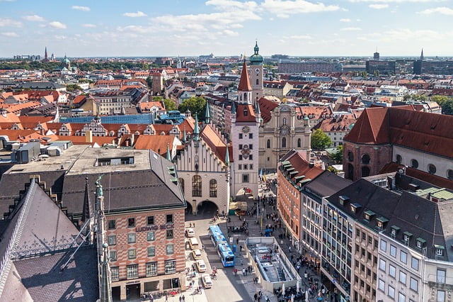 Munich city views from a high vantage point Image by Michael Siebert from Pixabay 