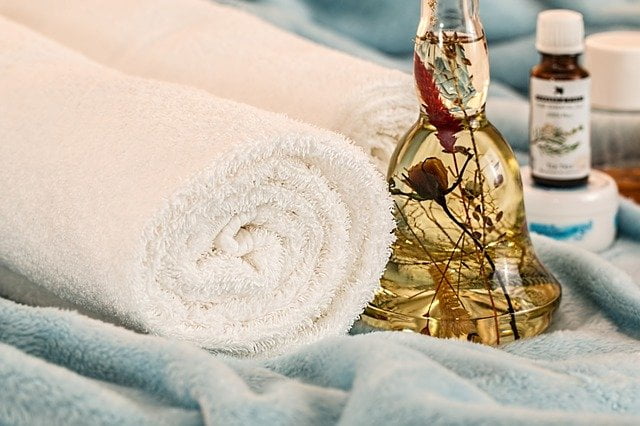 Spa towels and bell
